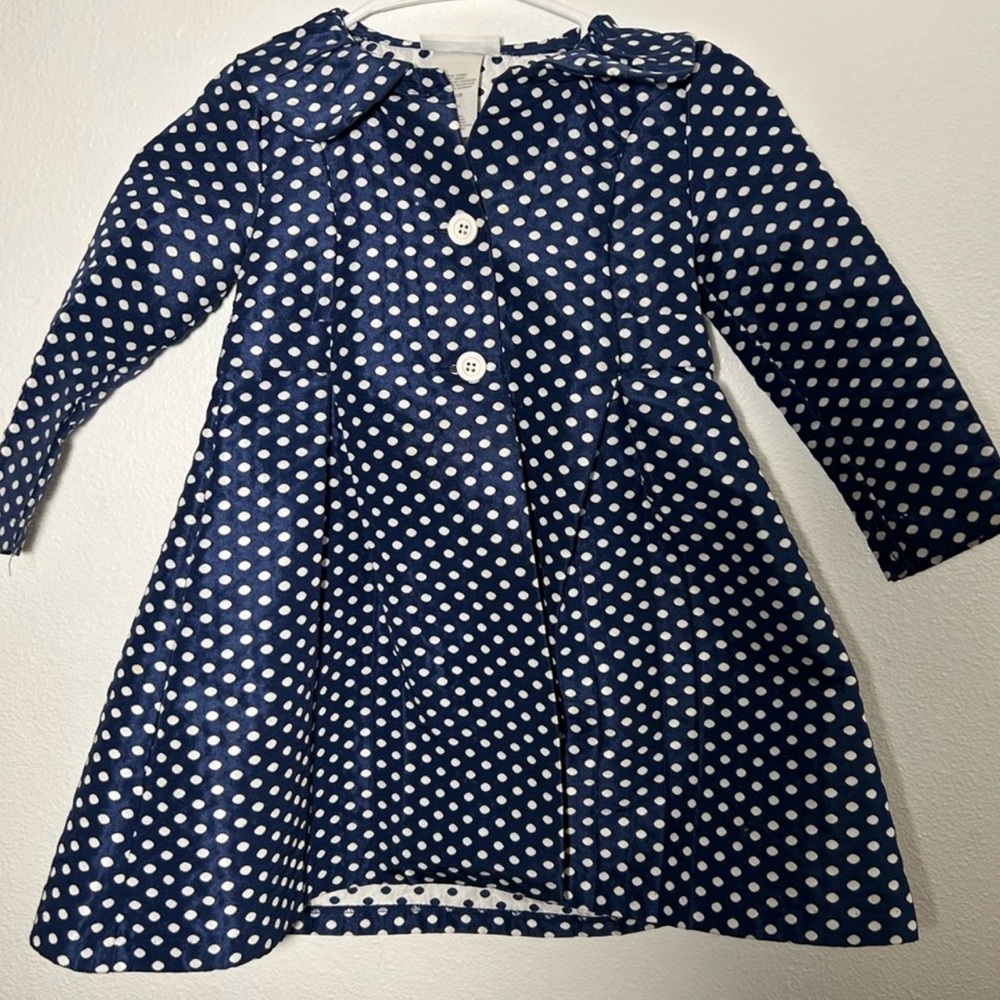 Bonnie Jean Navy Polka Dot Dress